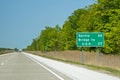 Distance Sign On Highway 402 Royalty Free Stock Photo