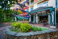 Distance signs at The Green, in Uptown Charlotte, North Carolina Royalty Free Stock Photo