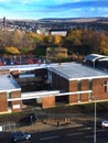 View over Burnley in Lancashire in December