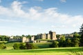 Distant Alnwick Castle Royalty Free Stock Photo