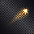 Distant Burning Star on Transparent Background Royalty Free Stock Photo