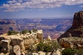 Grand Canyon Rocky Overlook Royalty Free Stock Photo