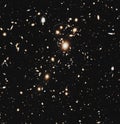 Distant galaxies, Abell 1703. Elements of this image furnished by NASA. Retouched image