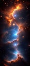 Distant Galaxy: Cosmic Nebula Wallpaper Royalty Free Stock Photo