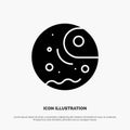 Distant, Gas, Giant, Planet solid Glyph Icon vector