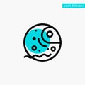 Distant, Gas, Giant, Planet turquoise highlight circle point Vector icon
