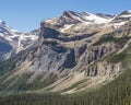 Distant Glacier and Waterfall above Emerald Lake