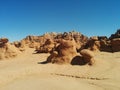 Distant hills with many hoodoos in the foreground