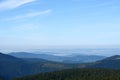 Distant hills and valleys landscape