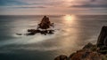 Distant Lighthouse vista, Lands End, Cornwall Royalty Free Stock Photo