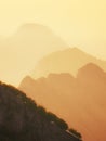 Distant mountain layers from Anboto peak Royalty Free Stock Photo