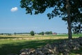 Distant Red Barn In Gettysburg, Pennsylvania overlooking Rural L