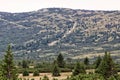 Distant tourist route on the peaks of Krkonose