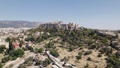 Distant view of the Ancient Agora of Athens, Greece Royalty Free Stock Photo