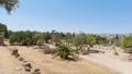 Distant view of the Ancient Agora of Athens, Greece Royalty Free Stock Photo