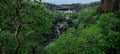 Distant View of Beautiful Waterfall in Indian Forest. Royalty Free Stock Photo