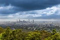 Distant View of Brisbane with its Skyline and Skyscraper, Queensland, Australia Royalty Free Stock Photo