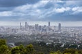 Distant View of Brisbane with its Skyline and Skyscraper, Queensland, Australia Royalty Free Stock Photo