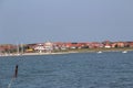 Distant view on the built structure of juist  on the northern sea island juist germany Royalty Free Stock Photo