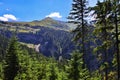 Distant view of Cascada Cailor from Rodnei Mountains near Borsa. Royalty Free Stock Photo