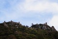 Distant view of Castelo dos Mouros the moorish castle in Sintra, Portugal Royalty Free Stock Photo