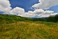 Distant view of the CurcubÃÆta Mare peak, Apuseni Mountains, Bihor, Romania Royalty Free Stock Photo