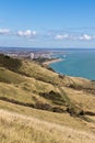 Distant view of Eastbourne in East Sussex from the South Downs Royalty Free Stock Photo