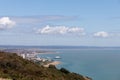 Distant view of Eastbourne in East Sussex from the South Downs Royalty Free Stock Photo