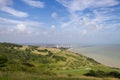 Distant view of Eastbourne in East Sussex from the South Downs Royalty Free Stock Photo