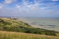 Distant view of Eastbourne in East Sussex from the South Downs Royalty Free Stock Photo