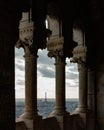 Distant view of the Eiffel Tower from the Sacre Coeur, Paris Royalty Free Stock Photo