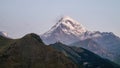 Gergeti Glacier - Distant view on Gergeti Trinity Church in Stepansminda, Georgia Royalty Free Stock Photo