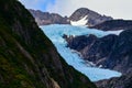 Distant view of a glacier in Kenai fjords National Park, Seward, Alaska, United States, North America
