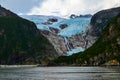 Distant view of a glacier in Kenai fjords National Park, Seward, Alaska, United States, North America Royalty Free Stock Photo