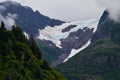 Distant view of a glacier in Kenai fjords National Park, Seward, Alaska, United States, North America Royalty Free Stock Photo