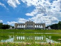 Distant view of the Gloriette in the Schonbrunn Palace Garden, Vienna, Austria Royalty Free Stock Photo