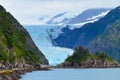 Distant view of a Holgate glacier in Kenai fjords National Park, Seward, Alaska, United States, North America Royalty Free Stock Photo