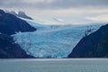 Distant view of a Holgate glacier in Kenai fjords National Park, Seward, Alaska, United States, North America Royalty Free Stock Photo