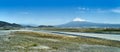 Distant View of Mount Fuji from bullet train