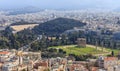 Distant view on Olympeion Royalty Free Stock Photo