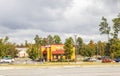 Distant view of Popeyes chicken