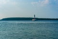 Distant view of the Round Island Passage Light Royalty Free Stock Photo