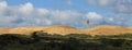 Panoramic image of the Rubjerg Knude, high sand dune in Jylland, Denmark.