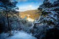 Distant Winter View of the River Berounka