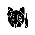 Distemper black glyph icon Royalty Free Stock Photo