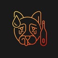 Distemper gradient vector icon for dark theme Royalty Free Stock Photo