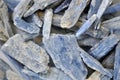 Disthene or Blue Kyanite rough blades Royalty Free Stock Photo