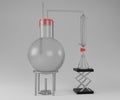 Distillation with Kjeldahl equipment and Condenser