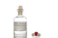 Distilled water in a reagent bottle