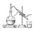 Distiller. Physical device that is used in chemistry and physics lessons, which serves to evaporate a liquid with